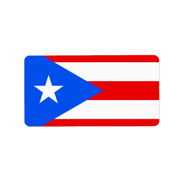 プエルトリコのラベルの旗 ラベル (正面)
