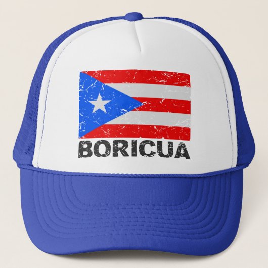 プエルトリコのヴィンテージの旗Boricua キャップ (正面)
