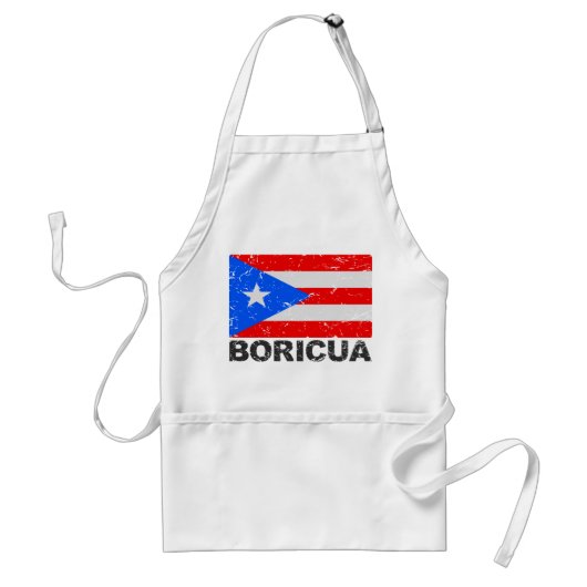プエルトリコのヴィンテージの旗Boricua スタンダードエプロン (正面)