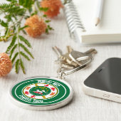 プエルトリコの円形の紋章 キーホルダー (側面)