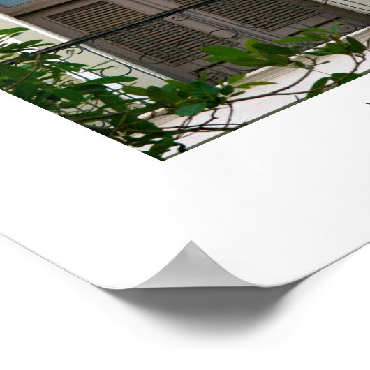 プエルトリコの古いサンフアンの窓 ポスター (角)