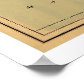 プエルトリコの地図バイコルトン1886 ポスター (角)