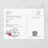 プエルトリコの地図 ウェディング Save the Date ポストカード (裏面)