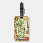 プエルトリコの地図 ラゲッジタグ (正面縦)