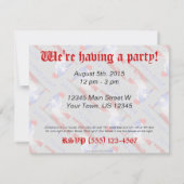 プエルトリコの女の子のシルエットの旗 招待状 (裏面)