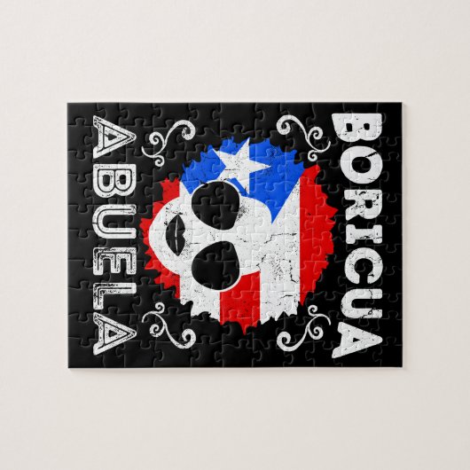 プエルトリコの女性Abuela祖母の旗の母の日 ジグソーパズル (横)