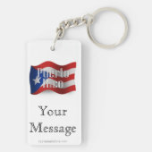 プエルトリコの振る旗 キーホルダー (裏面)