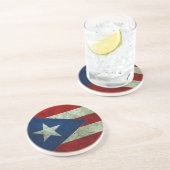 プエルトリコの旗によって老化させる鋼鉄効果 コースター (側面)