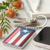 プエルトリコの旗のキーホルダー キーホルダー (正面右)