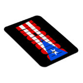 プエルトリコの旗のタイポグラフィ Boricua マグネット (右側)
