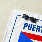 プエルトリコの旗の名前のカスタムなビーチタオルのギフト ビーチタオル (インサイチュ)