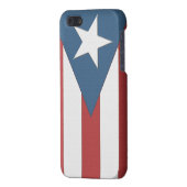 プエルトリコの旗の箱 iPhoneケース (裏面左)