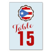 プエルトリコの旗の花 テーブルナンバー (裏面)