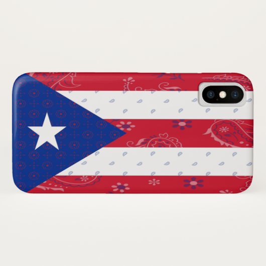 プエルトリコの旗の電話箱 Case-Mate iPhoneケース (裏面(横))