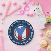 プエルトリコの旗のBoricuaのテーマの誕生日 ペーパープレート (パーティー)