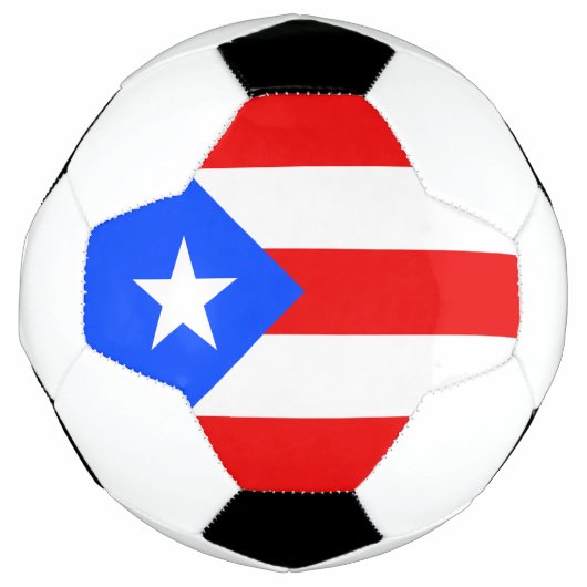 プエルトリコの旗 サッカーボール (正面)