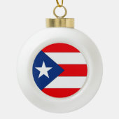 プエルトリコの旗 セラミックボールオーナメント (正面)