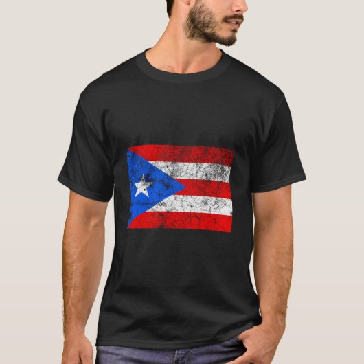 プエルトリコの旗 リカン ノベルティ ホーム Tシャツ (正面)