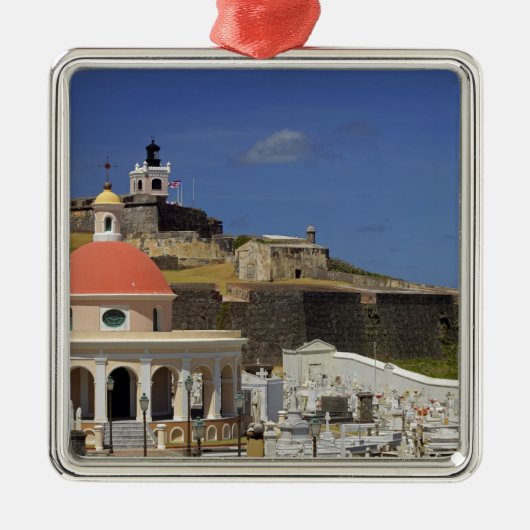 プエルトリコの海辺墓地 メタルオーナメント (正面)