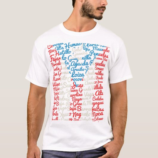 プエルトリコの町名Tシャツ Tシャツ (正面)