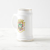プエルトリコの紋章付き外衣 ビールジョッキ (正面左)