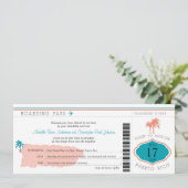 プエルトリコの結婚式への搭乗券 招待状 (スタンド正面)