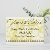 プエルトリコの行先の熱帯花の麻布 招待状 (スタンド正面)