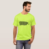 プエルトリコの黒の破烈のティー Tシャツ (正面フル)