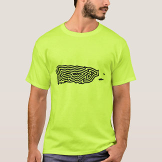 プエルトリコの黒の破烈のティー Tシャツ