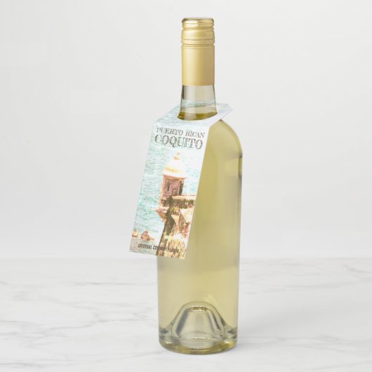 プエルトリコのCoquito El Morroのクラシック ボトルネックタグ (アングル)