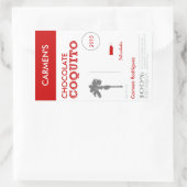 プエルトリコのCoquito Rojo 長方形シール (バッグ)