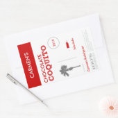 プエルトリコのCoquito Rojo 長方形シール (封筒)