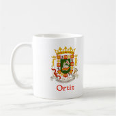 プエルトリコのOrtizの盾 コーヒーマグカップ (左)