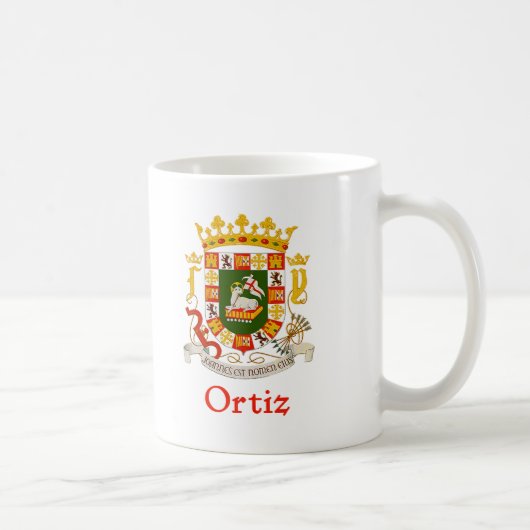 プエルトリコのOrtizの盾 コーヒーマグカップ (右)
