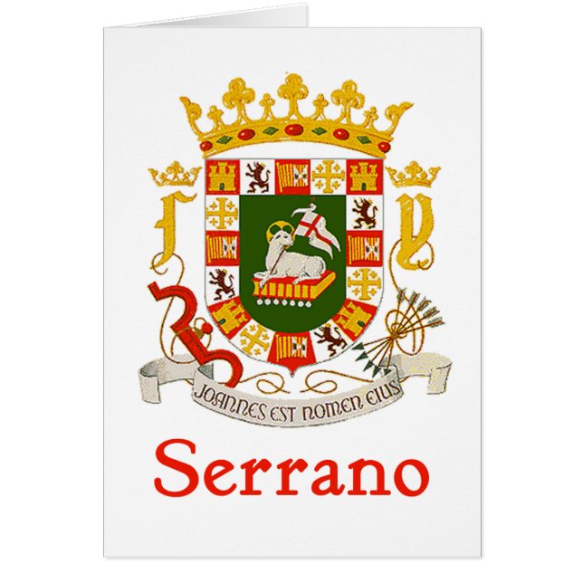 プエルトリコのSerranoの盾 (正面)