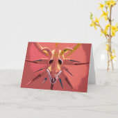 プエルトリコのvejiganteのマスクの挨拶状 カード (黄色い花)