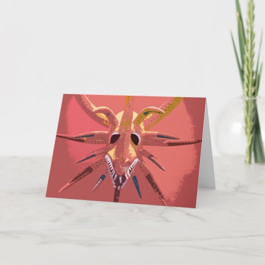 プエルトリコのvejiganteのマスクの挨拶状 カード (正面)