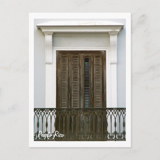 プエルトリコのventanas Viejoサンファン ポストカード (正面)