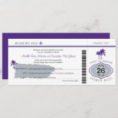 プエルトリコへの搭乗結婚券 招待状 (正面/裏面)