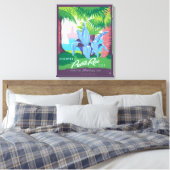 プエルトリコを宣伝するヴィンテージ旅行ポスター2 キャンバスプリント (インサイチュ (寝室))