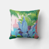 プエルトリコを宣伝するヴィンテージ旅行ポスター2 クッション (裏面)