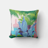 プエルトリコを宣伝するヴィンテージ旅行ポスター2 クッション (正面)