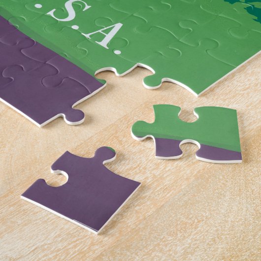 プエルトリコを宣伝するヴィンテージ旅行ポスター2 ジグソーパズル (側面)