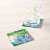 プエルトリコを宣伝するヴィンテージ旅行ポスター2 スクエアペーパーコースター (インサイチュ)