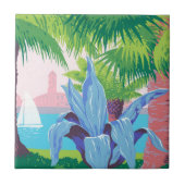 プエルトリコを宣伝するヴィンテージ旅行ポスター2 タイル (正面)