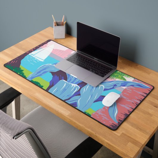 プエルトリコを宣伝するヴィンテージ旅行ポスター2 デスクマット (オフィス2)