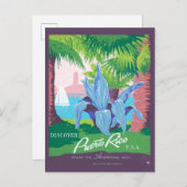 プエルトリコを宣伝するヴィンテージ旅行ポスター2 ポストカード (正面/裏面)