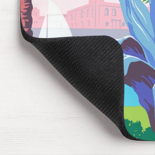 プエルトリコを宣伝するヴィンテージ旅行ポスター2 マウスパッド (コーナー)