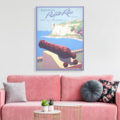 プエルトリコを宣伝するヴィンテージ旅行ポスター キャンバスプリント (インサイチュ (リビング))