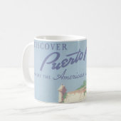 プエルトリコを宣伝するヴィンテージ旅行ポスター コーヒーマグカップ (正面左)